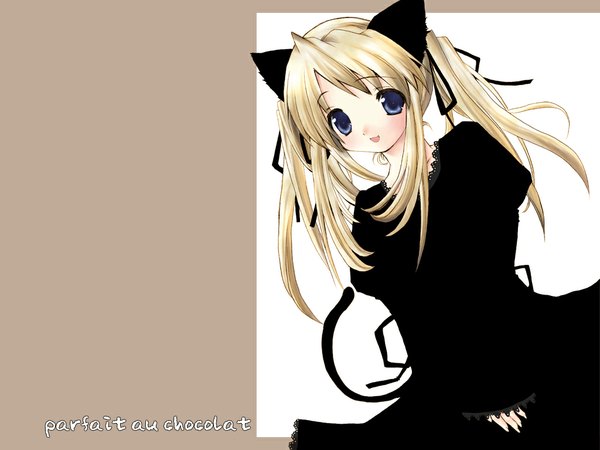 Anime picture 1024x768 with animal ears cat girl girl tagme