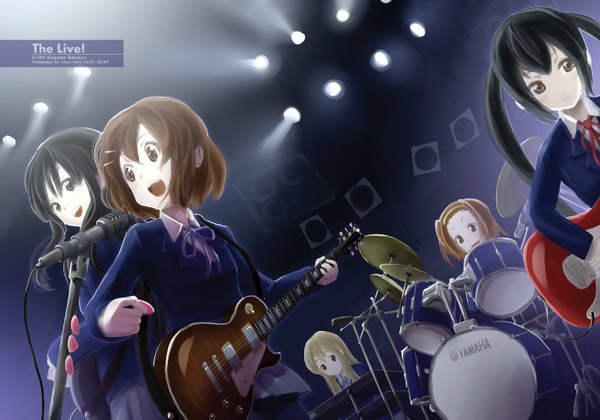 Anime picture 1400x981 with k-on! kyoto animation akiyama mio hirasawa yui nakano azusa kotobuki tsumugi tainaka ritsu