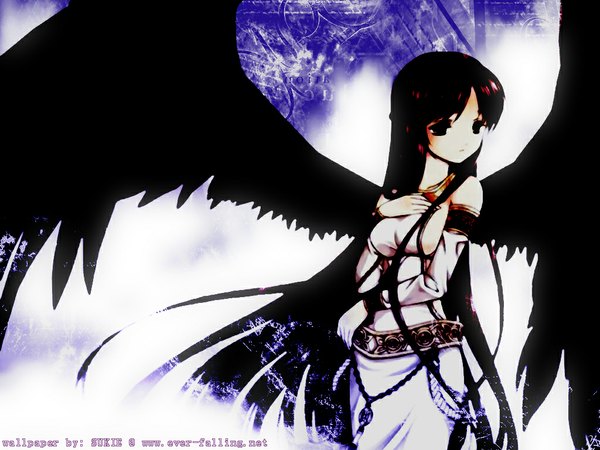 Anime picture 1024x768 with mabinogi morrighan wings tagme
