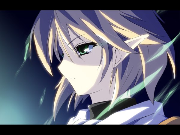 Anime picture 1680x1260 with touhou mizuhashi parsee hazuki rui highres short hair blonde hair green eyes pointy ears girl