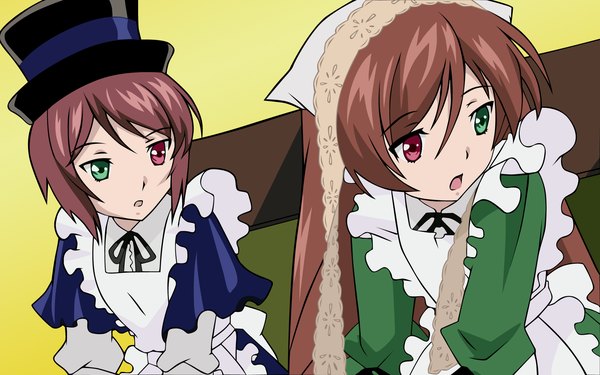 Anime picture 1920x1200 with rozen maiden suiseiseki souseiseki highres wide image heterochromia