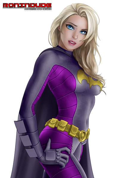 Anime picture 2000x3000 with dc comics batgirl ronin dude (ray cornwell) single long hair tall image looking at viewer highres blue eyes simple background white background grey hair erect nipples covered nipples girl gloves belt suit