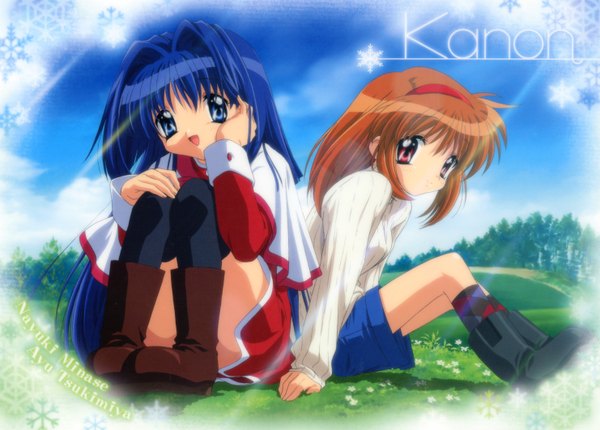 Anime picture 2962x2124 with kanon key (studio) tsukimiya ayu minase nayuki highres girl