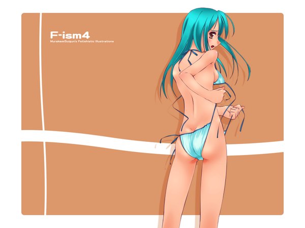 Anime picture 1600x1200 with f-ism murakami suigun light erotic swimsuit tagme