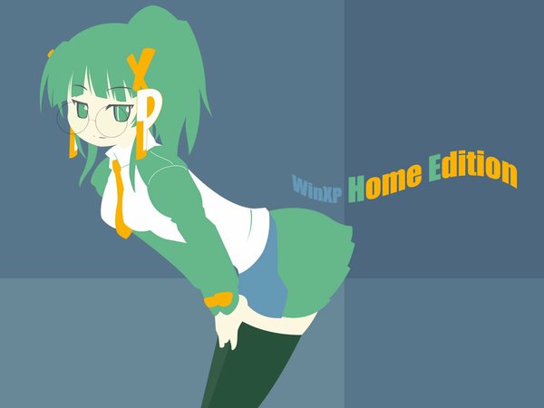 Anime picture 1024x768 with os-tan homeko xp home-tan bent over parody