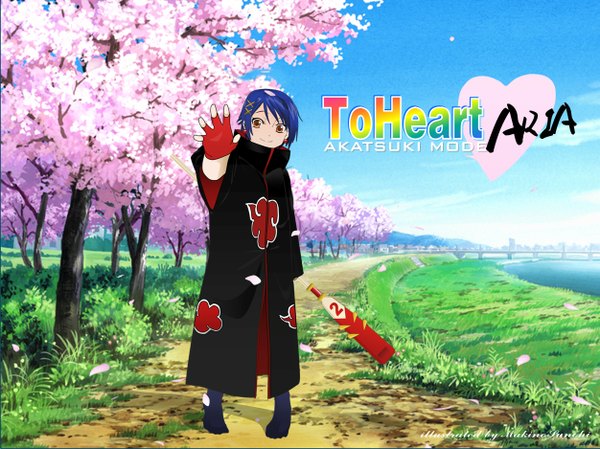 Anime picture 1251x938 with naruto aria studio pierrot naruto (series) aika s granzchesta parody akatsuki