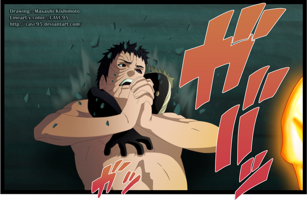 Anime picture 1300x852 with naruto studio pierrot naruto (series) uchiha obito tobi cavc95 single short hair open mouth black hair signed coloring akatsuki boy mask hand