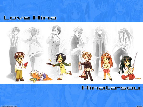 Anime picture 1024x768 with love hina girl tagme