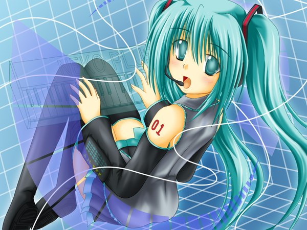Anime picture 1600x1200 with vocaloid hatsune miku girl tagme
