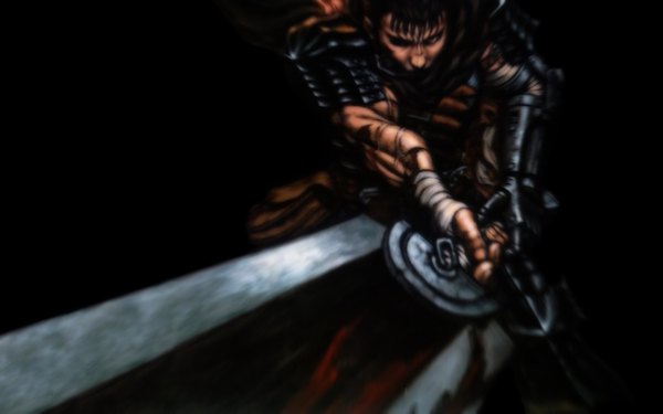 Anime picture 1680x1050 with berserk guts wide image black background boy