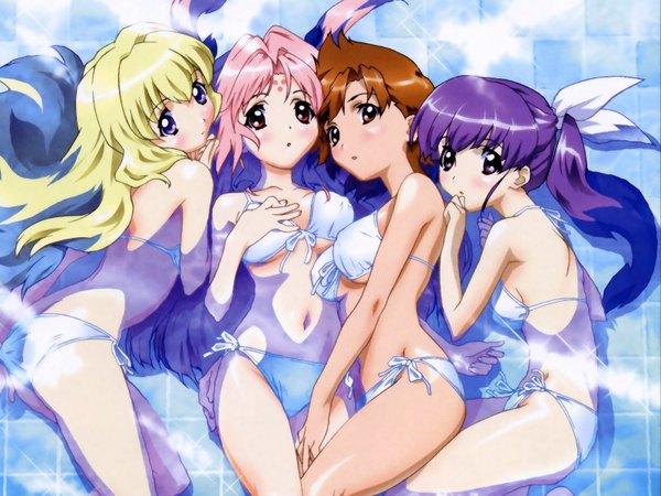 Anime picture 1600x1200 with girls bravo miharu sena kanaka kojima kirie koyomi hare nanaka fukuyama lisa makino ryuuichi light erotic swimsuit