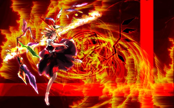 Anime picture 1280x800 with touhou flandre scarlet wide image girl