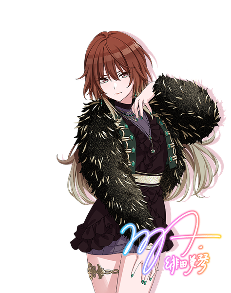 Anime picture 660x836 with idolmaster idolmaster shiny colors aketa mikoto tomari (veryberry00) single long hair tall image fringe hair between eyes brown hair brown eyes looking away nail polish open jacket official art transparent background girl earrings jacket pendant