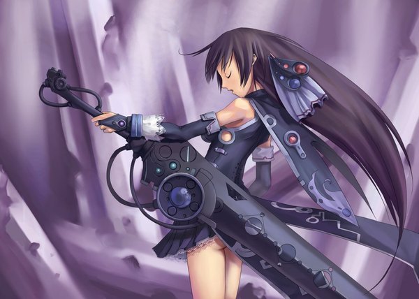 Anime picture 1120x800 with long hair weapon sword tagme