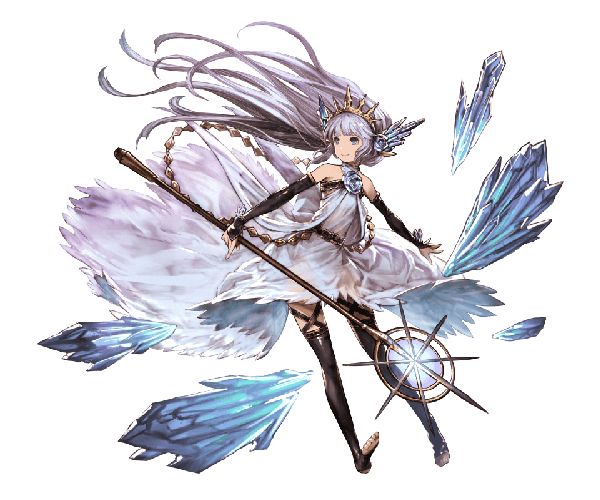 Anime picture 960x800 with granblue fantasy lily (granblue fantasy) minaba hideo single long hair smile purple eyes bare shoulders holding looking away purple hair full body pointy ears no shoes transparent background girl thighhighs dress gloves black thighhighs