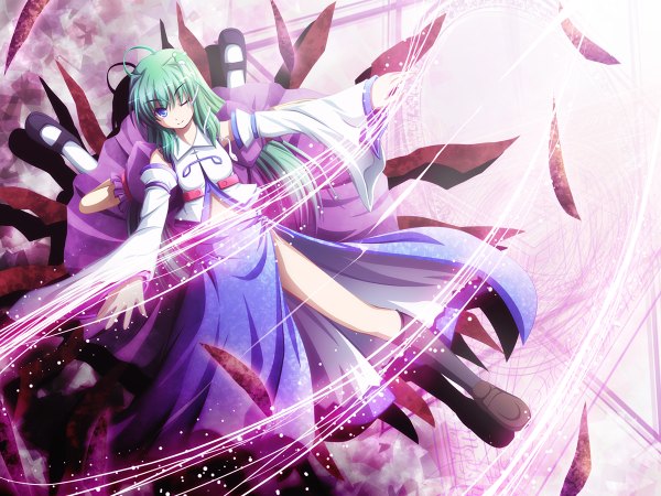 Anime picture 1200x900 with touhou yakumo yukari kochiya sanae akashio (loli ace) girl