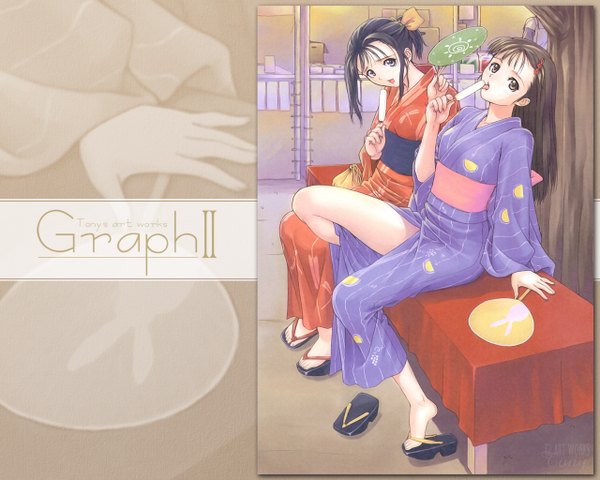 Anime picture 1280x1024 with tony taka light erotic japanese clothes girl yukata