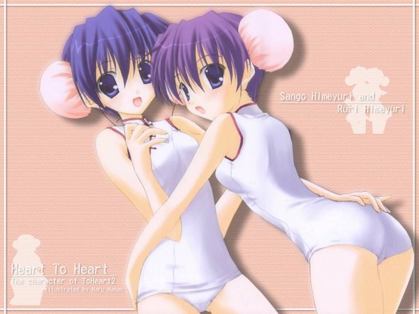 Anime picture 1280x960 with to heart 2 leaf (studio) himeyuri sango himeyuri ruri nanao naru light erotic twins