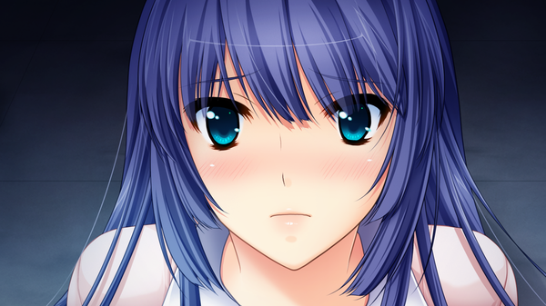 Anime picture 1280x720 with gakuen taima! holy x moly (game) blue eyes wide image blue hair game cg girl