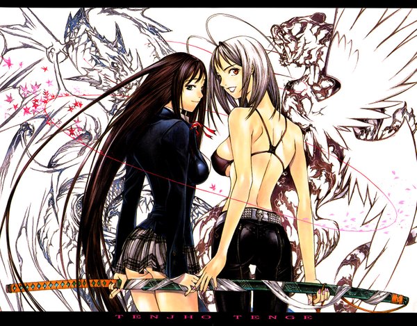 Anime picture 1535x1200 with tenjou tenge natsume maya natsume aya light erotic tagme