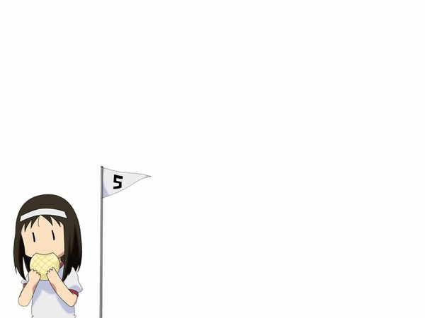 Anime picture 1600x1200 with azumanga daioh j.c. staff kasuga ayumu white background girl