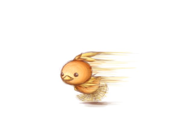 Anime picture 1500x1050 with pokemon nintendo torchic single simple background white background running gen 3 pokemon animal bird (birds) pokemon (creature)