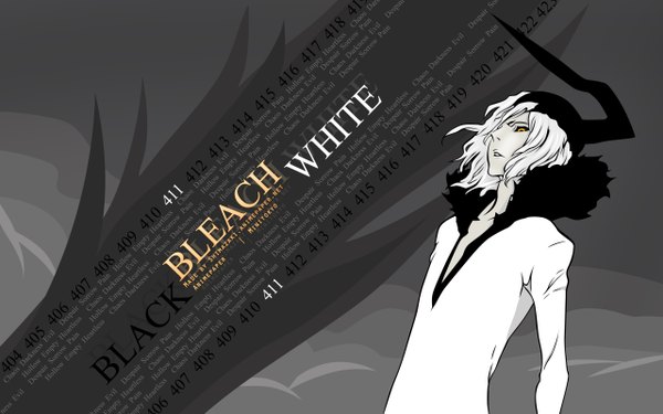 イラスト 2560x1600 と ブリーチ 株式会社ぴえろ 黒崎一護 highres wide image 黄色眼 white hair copyright name 男性