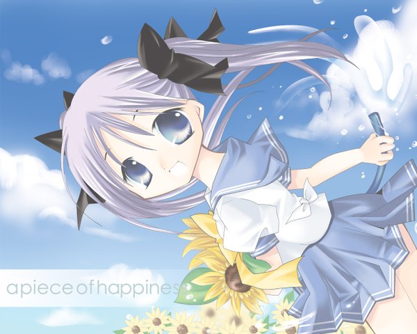Anime picture 1280x1024 with lucky star kyoto animation hiiragi kagami sky girl water