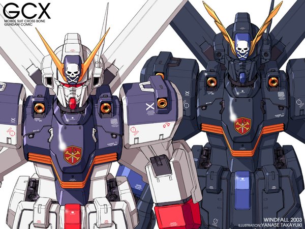 Anime picture 1024x768 with mobile suit gundam crossbone gundam sunrise (studio) crossbone gundam x-1 mecha crossbone gundam x-2 yanase takayuki