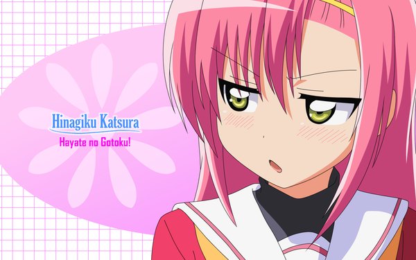 Anime picture 1920x1200 with hayate no gotoku! katsura hinagiku highres wide image pink hair vector serafuku