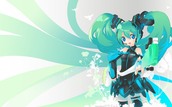 Anime picture 1680x1050 with vocaloid hatsune miku extvia wide image wallpaper girl