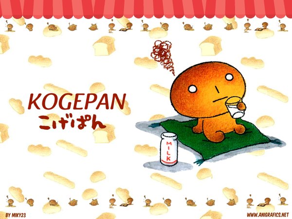 Anime picture 1600x1200 with kogepan studio pierrot sitting beach drink milk bread