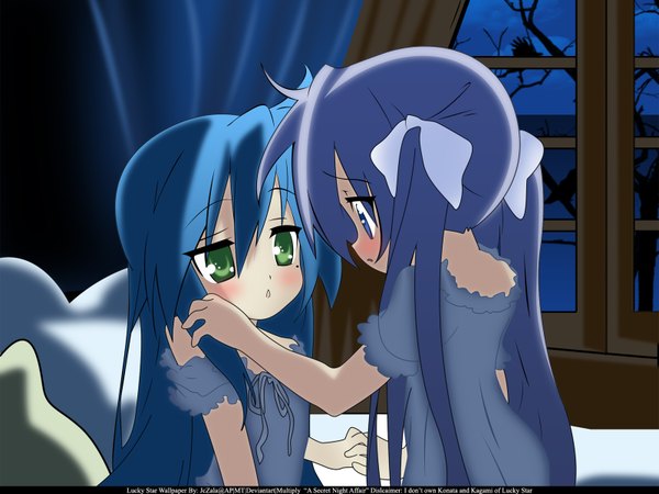 Anime picture 1600x1200 with lucky star kyoto animation izumi konata hiiragi kagami girl