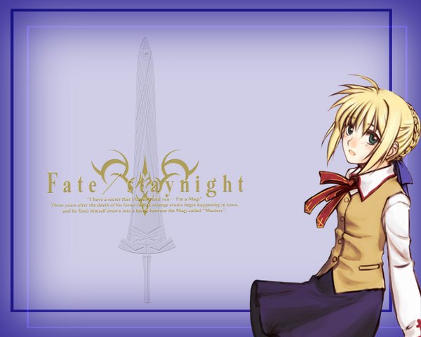 Anime picture 1280x1024 with fate (series) fate/stay night studio deen type-moon artoria pendragon (all) saber serafuku