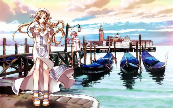 Anime picture 1920x1200 with aria mizunashi akari alicia florence highres wide image