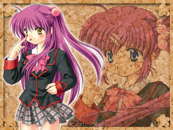 Anime picture 1024x768 with little busters! key (studio) saigusa haruka tagme futakai kanata