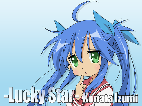 Anime picture 1600x1200 with lucky star kyoto animation izumi konata girl serafuku
