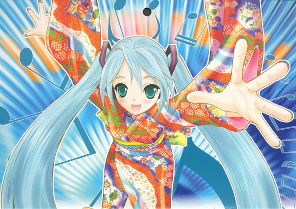 Anime picture 2449x1733 with vocaloid hatsune miku highres girl tagme