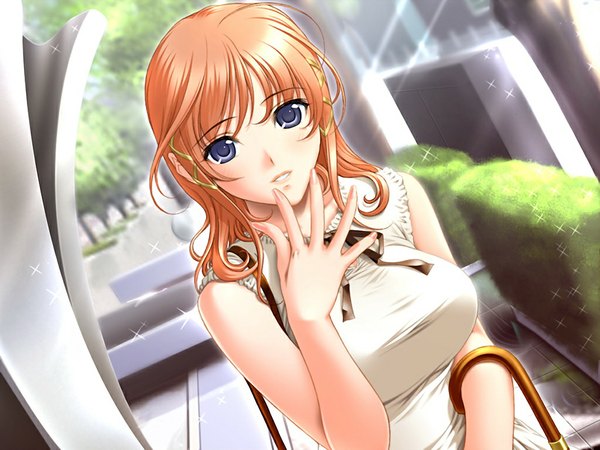 Anime picture 1024x768 with shichinin no online gamers nagaregawa kohane blue eyes blonde hair game cg girl