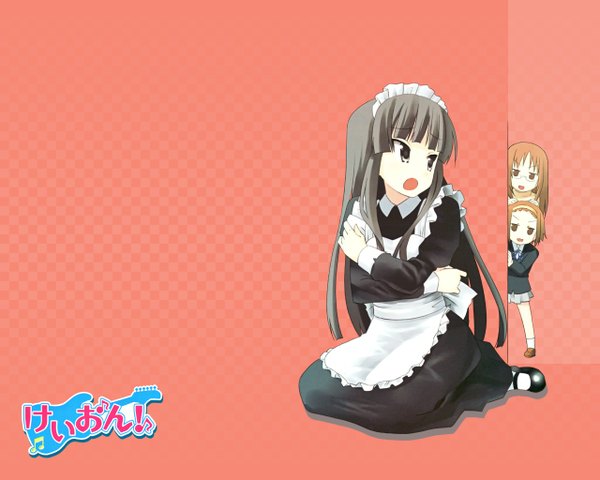 Anime picture 1280x1024 with k-on! kyoto animation akiyama mio tainaka ritsu yamanaka sawako maid