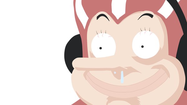 Anime picture 1920x1080 with one piece toei animation usopp kiro (mieru) single highres simple background smile wide image white background looking away black eyes face long nose boy headphones