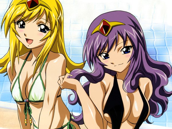 Anime picture 1600x1200 with galaxy angel madhouse kahlua marjoram tequila marjoram light erotic swimsuit bikini