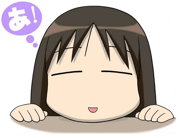 Anime picture 1024x768 with azumanga daioh j.c. staff kasuga ayumu single fringe open mouth white background eyes closed close-up face girl