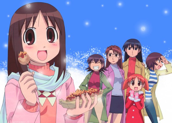 Anime picture 1665x1200 with azumanga daioh j.c. staff kasuga ayumu mihama chiyo takino tomo sakaki kagura (azumanga) mizuhara koyomi girl