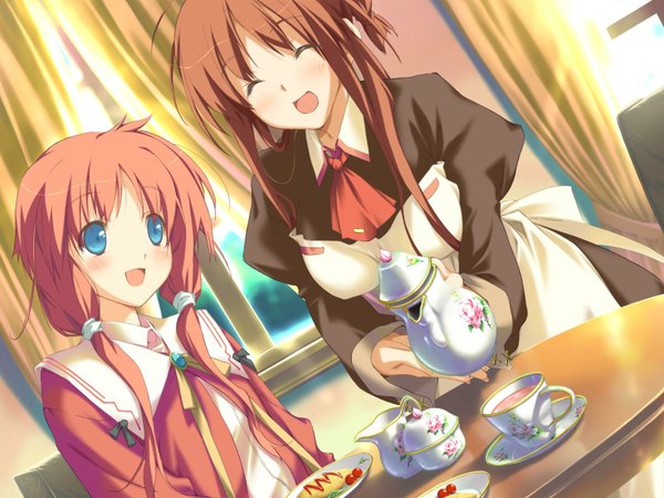 Anime picture 1600x1200 with happy margaret amagahara inaho sakura mao kokonoka game cg