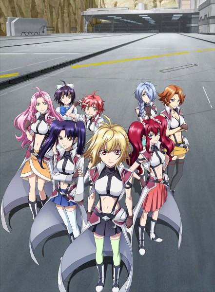 Anime picture 1763x2400 with cross ange sunrise (studio) angelise ikaruga misurugi hilda (cross ange) salia (cross ange) momoka oginome chris (cross ange) ersha (cross ange) rosalie (cross ange) vivian (cross ange) long hair tall image looking at viewer fringe highres short hair blonde hair hair between eyes brown hair twintails