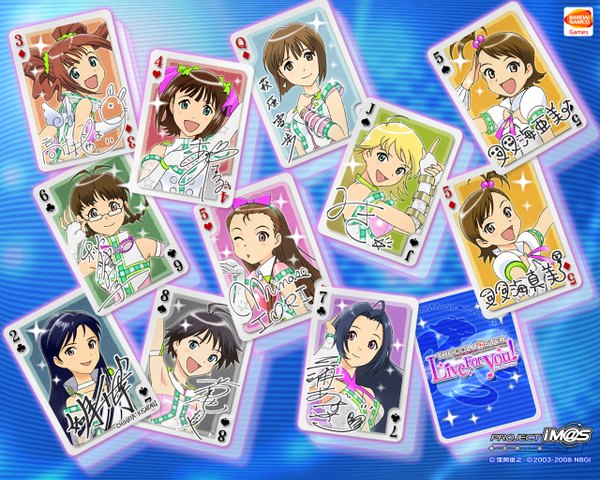 Anime picture 1280x1024 with idolmaster idolmaster (classic) hoshii miki kisaragi chihaya amami haruka minase iori kikuchi makoto hagiwara yukiho miura azusa takatsuki yayoi akizuki ritsuko futami mami futami ami cosmic & funny (idolmaster)