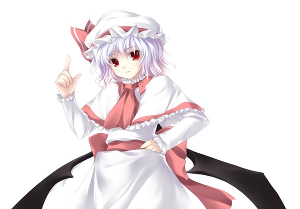 Anime picture 2150x1500 with touhou remilia scarlet highres white background girl