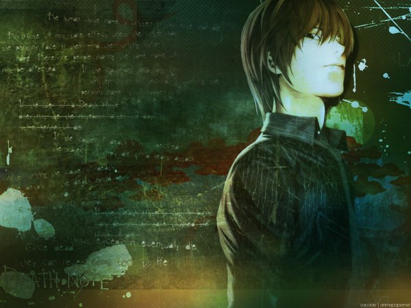 Anime picture 1400x1050 with death note madhouse yagami light tagme