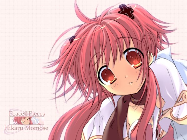 Anime picture 1024x768 with peace@pieces momose hikaru itou noiji red eyes red hair